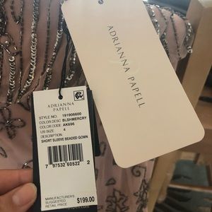 adrianna papell short sleeve beaded